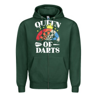 Sports Green darts shirts for women dart throwing league Zipper Hoodie - linhVisuals
