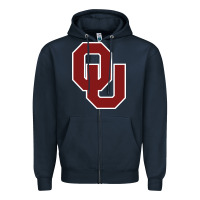 Navy oklahoma sooners Zipper Hoodie - linhVisuals