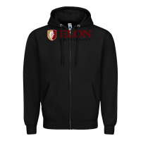 Black Elon University Zipper Hoodie - linhVisuals
