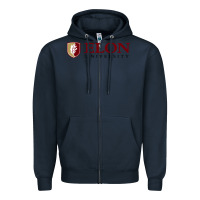 Navy Elon University Zipper Hoodie - linhVisuals