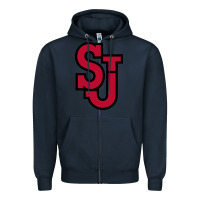 Navy the st. john's red storm Zipper Hoodie - linhVisuals