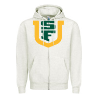 Oatmeal Heather the usf dons Zipper Hoodie - linhVisuals