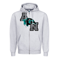 Heather Grey aliso niguel high school Zipper Hoodie - linhVisuals