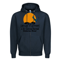 Navy jd canoe rental Zipper Hoodie - linhVisuals