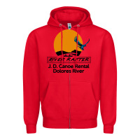 Red jd canoe rental Zipper Hoodie - linhVisuals