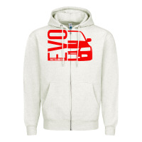 Oatmeal Heather evo car Zipper Hoodie - linhVisuals