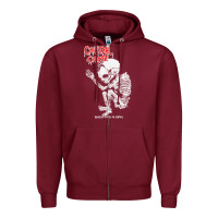 Burgundy butchered at birth 2 classic Zipper Hoodie - linhVisuals