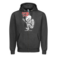 Charcoal Heather butchered at birth 2 classic Zipper Hoodie - linhVisuals