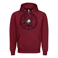 Burgundy oklahoma baptist university Zipper Hoodie - linhVisuals