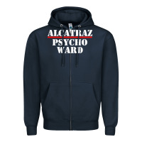 Navy alcatraz Zipper Hoodie - linhVisuals