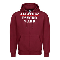 Burgundy alcatraz Zipper Hoodie - linhVisuals