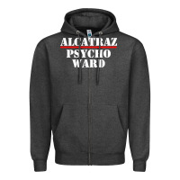 Charcoal Heather alcatraz Zipper Hoodie - linhVisuals