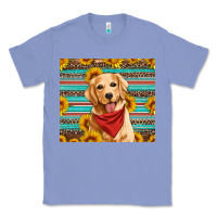 Colony Blue golden retriever with sunflowers Classic Tee - Artiststas