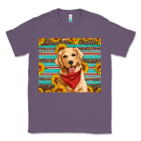 Lavender golden retriever with sunflowers Classic Tee - Artiststas