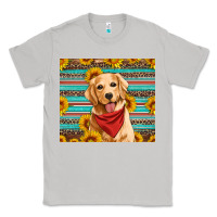 Moon Dust golden retriever with sunflowers Classic Tee - Artiststas