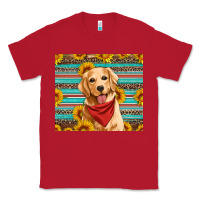 Red golden retriever with sunflowers Classic Tee - Artiststas
