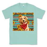 Seafoam golden retriever with sunflowers Classic Tee - Artiststas