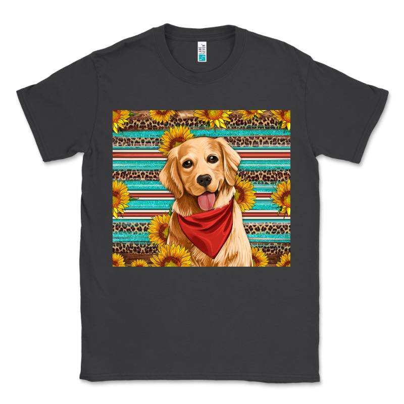 Golden Retriever With Sunflowers Classic Tee by Artiststas | Teevron