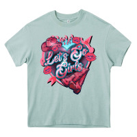 Arona Let's go girls pink Valentine's Day Heavy Core Tee - HowdyJamesFarm
