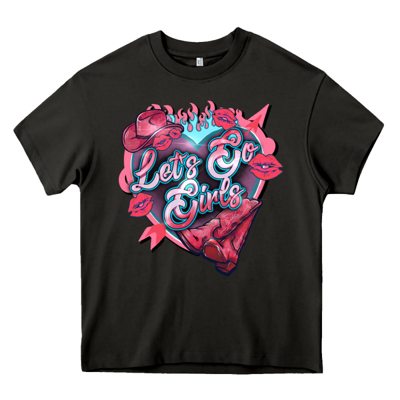 Let's Go Girls Pink Valentine's Day Heavy Core Tee by HowdyJamesFarm | Teevron