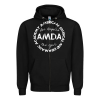 Black amda Zipper Hoodie - linhVisuals