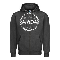 Charcoal Heather amda Zipper Hoodie - linhVisuals