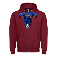 Burgundy stanton high school Zipper Hoodie - linhVisuals