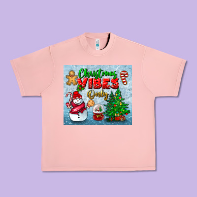Christmas Vibes Only Tumbler Urban Heavy Tee Designed By Bundleandbundleshop