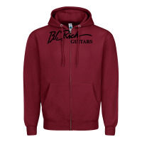 Burgundy bc rich guitar Zipper Hoodie - linhVisuals