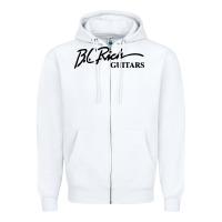 White bc rich guitar Zipper Hoodie - linhVisuals
