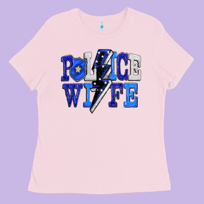 Police Wife Ladies Tee Designed By Fadigitalartstudio