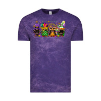 Cloud Purple mardi gras afro gnomies Vintage Tee - FaDigitalArtStudio