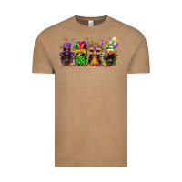 Vintage Coffee mardi gras afro gnomies Vintage Tee - FaDigitalArtStudio