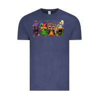Vintage Denim mardi gras afro gnomies Vintage Tee - FaDigitalArtStudio