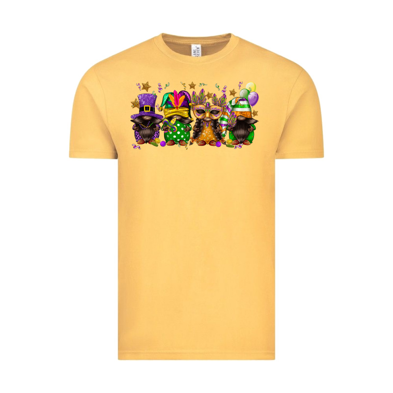 Mardi Gras Afro Gnomies Vintage Tee by FaDigitalArtStudio | Teevron