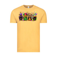 Vintage Mustard mardi gras afro gnomies Vintage Tee - FaDigitalArtStudio