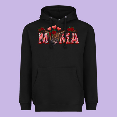 Valentines Day Mama Heavyweight Hoodie Designed By Ranaportraitstore