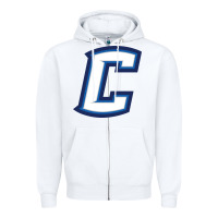 White creighton bluejays wordmark Zipper Hoodie - linhVisuals
