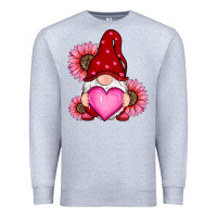 Heather Grey valentines day with sunflowers gnomes Premium Sweatshirt - RanaPortraitStore