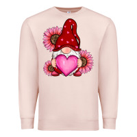 Pale Pink valentines day with sunflowers gnomes Premium Sweatshirt - RanaPortraitStore