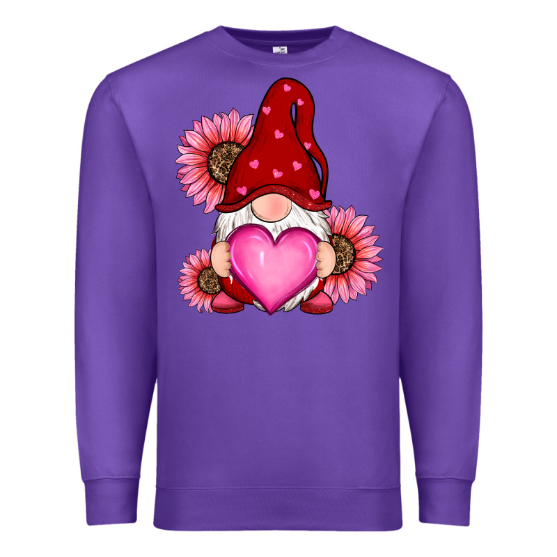 Valentines Day With Sunflowers Gnomes Premium Sweatshirt by RanaPortraitStore | Teevron