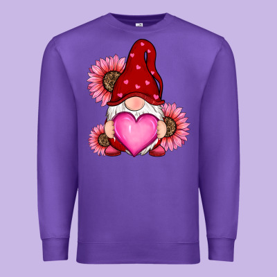 Valentines Day With Sunflowers Gnomes Premium Sweatshirt Designed By Ranaportraitstore