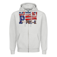 Dove Grey batter up pre k Zipper Hoodie - JahusDesignShop
