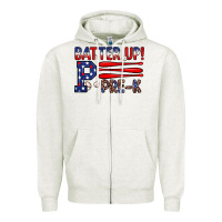 Oatmeal Heather batter up pre k Zipper Hoodie - JahusDesignShop