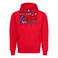 Red batter up pre k Zipper Hoodie - JahusDesignShop