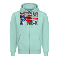 Seafoam batter up pre k Zipper Hoodie - JahusDesignShop