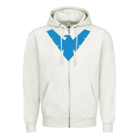Oatmeal Heather nightwing Zipper Hoodie - linhVisuals