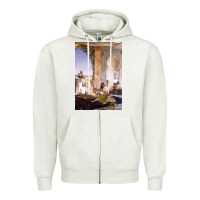 Oatmeal Heather morocco, map, african, nying,algeria, agadir travel Zipper Hoodie - linhVisuals