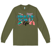 Army Green Western Respiratory Therapist Life Long Sleeve Tee - LillyAllenDesigns