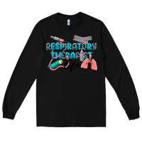 Black Western Respiratory Therapist Life Long Sleeve Tee - LillyAllenDesigns